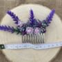 Lavender And Lilac Flower Hair Comb, thumbnail 7 of 7