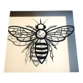 Framed Papercut Manchester Bee Art, 5 of 7