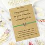 May Good Luck Be Your Friend Horseshoe Wish Bracelet, thumbnail 1 of 4