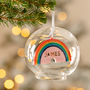 Personalised Rainbow Glass Dome Bauble, thumbnail 4 of 7