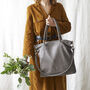 Fair Trade Classic Leather Handbag Detachable Strap, thumbnail 1 of 12