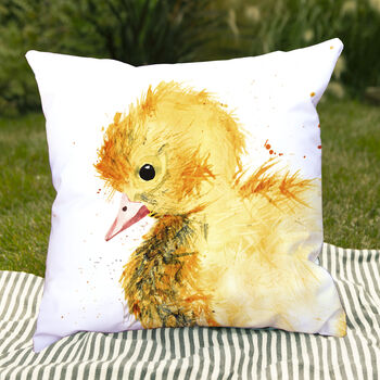 Inky Duckling Outdoor Cushion For Garden Furniture, 7 of 8
