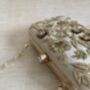 Cream Gold Embroidered Rectangular Clutch Bag, thumbnail 9 of 10