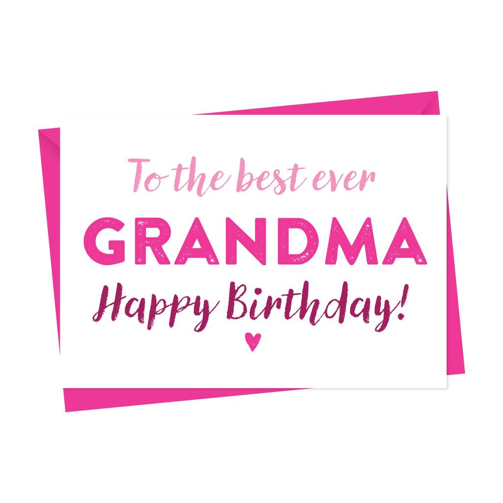 birthday card for grandma by a is for alphabet notonthehighstreetcom