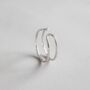 Sterling Silver Minimalist Double Band Ring, thumbnail 5 of 6