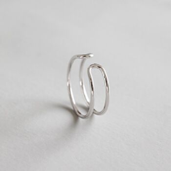 Sterling Silver Minimalist Double Band Ring, 5 of 6