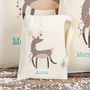Personalised Christmas Reindeer Cotton Bags, thumbnail 2 of 5