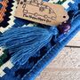 Handmade Azure Blue Kilim Weave Shoulder Bag Boho, thumbnail 5 of 8
