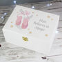 Personalised Swan Lake Ballet White Wooden Keepsake Box, thumbnail 1 of 3