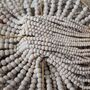 Handcrafted Wood Beaded Chandelier, White Wash Pendant, thumbnail 3 of 6