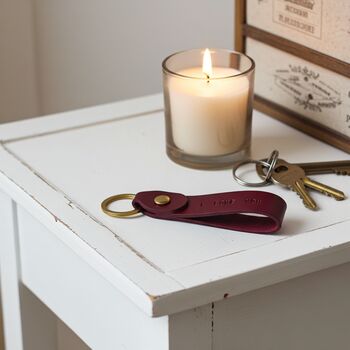 Mother's Day Mini Message Leather Keyring, 3 of 6