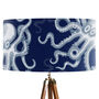 Octopus Lamp Shade, Random White On Blue, thumbnail 5 of 9