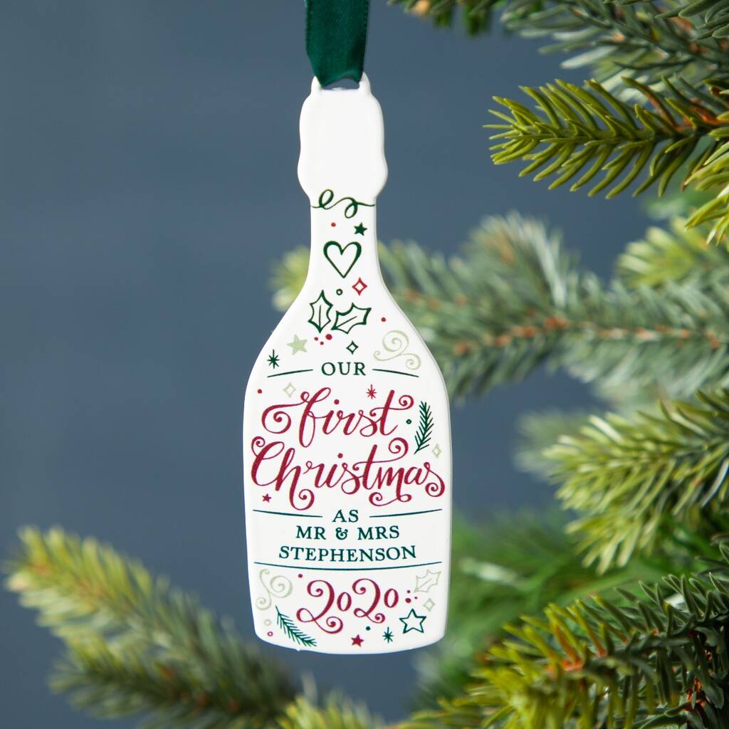 Festive Prosecco Bottle Christmas Decoration By No Ordinary Gift 