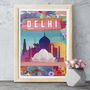 Delhi India City Skyline Art Print, thumbnail 1 of 3