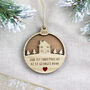 First Christmas In New Home Personalised Wooden Decoration, thumbnail 1 of 5