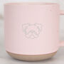 British Bulldog Engraved Pink Ceramic Tea/ Coffee Mug, thumbnail 2 of 3