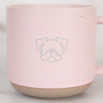 British Bulldog Engraved Pink Ceramic Tea/ Coffee Mug, 2 of 3