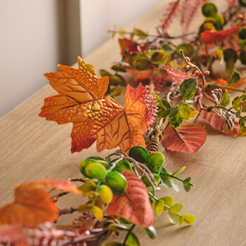 Orange Autumn Leaf Garland, 3 of 5