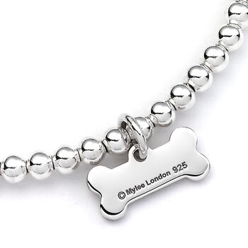 Sterling Silver French Bulldog Bracelet With 3D Charm, 3 of 6