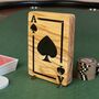 Personalised Wood And Resin Poker Trophy Ace Of Spades, thumbnail 2 of 7