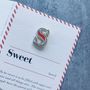 S Is For Sweet Pin Badge And Card, thumbnail 1 of 4