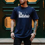 Mens Charcoal Or Navy The Rodfather T Shirt, thumbnail 2 of 4