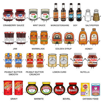 Personalised Family Condiments Print, 6 of 6