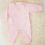 Pink Boucle Angel Wing Baby Romper, thumbnail 1 of 3