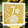 Personalised Cupcake 7th Birthday Card, thumbnail 2 of 4