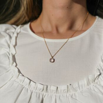 Brooklyn Gemstone And Yellow Gold Plated Necklace, 5 of 7
