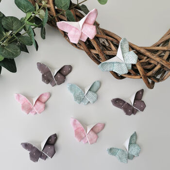 Nursery Mobile Wall Decor Pink,Cream,Mint Butterfly, 6 of 12