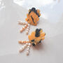 Tortie | Pearl And Polymer Clay Statement Earrings, thumbnail 4 of 8