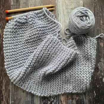 Ripple Merino Wool Scarf Beginner Knitting Kit, 3 of 7