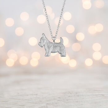 Sterling Silver Scottie Dog Necklace, 2 of 11