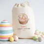 Easter Bunny Drawstring Bag With Name, thumbnail 1 of 4