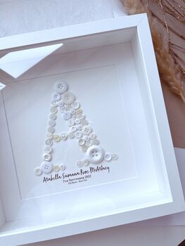 Personalised New Baby Gift | Initial Nursery Frame, 3 of 5