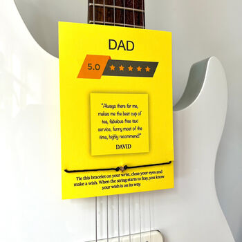 Funny Personalised Father's Day Card With Bracelet, 3 of 5