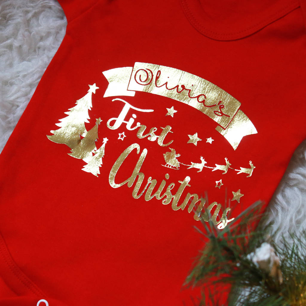 Personalised First Christmas Vest