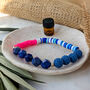 Lapis Lazuli And Lava Bead Gemstone Beaded Bracelet, thumbnail 3 of 5