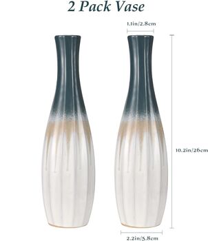 Set Of Two Minimalist Porcelain Flower Vases, 8 of 8