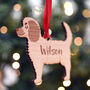 Personalised Cockapoo Wooden Christmas Dog Decoration, thumbnail 1 of 4
