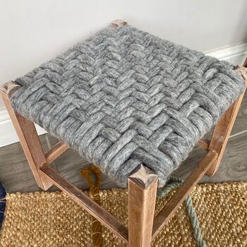 Felted Merino Wool Woven Stools, 12 of 12