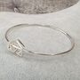Sterling Silver Bangle With Geometric Charms, thumbnail 3 of 10