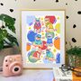 Cat Dad Print With Whimsical Cat Illustrations, thumbnail 3 of 3