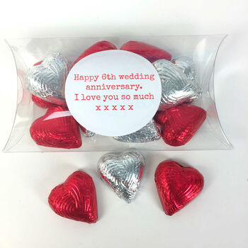 Personalised Favour With Foiled Chocolate Hearts, 3 of 8
