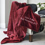 Personalised Ruby Wedding Anniversary Ruby Red Blanket, thumbnail 1 of 5