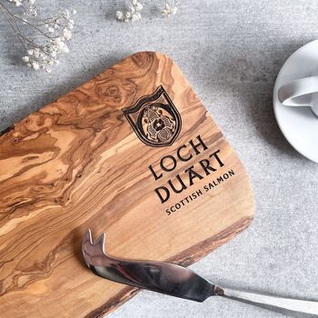 Your Own Logo Engraved Olive Wood Chopping/Cheese Board, 3 of 12