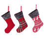 Three Luxury Mini Christmas Stockings, thumbnail 2 of 3