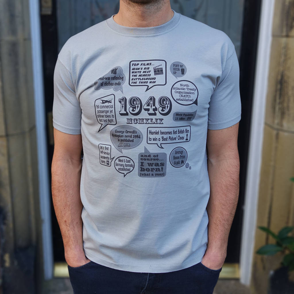  events Of 1949 70th Birthday Gift T Shirt By Good Time Gifts