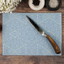 Blue Turkish Flower Worktop Protector Cutting Board, thumbnail 5 of 12